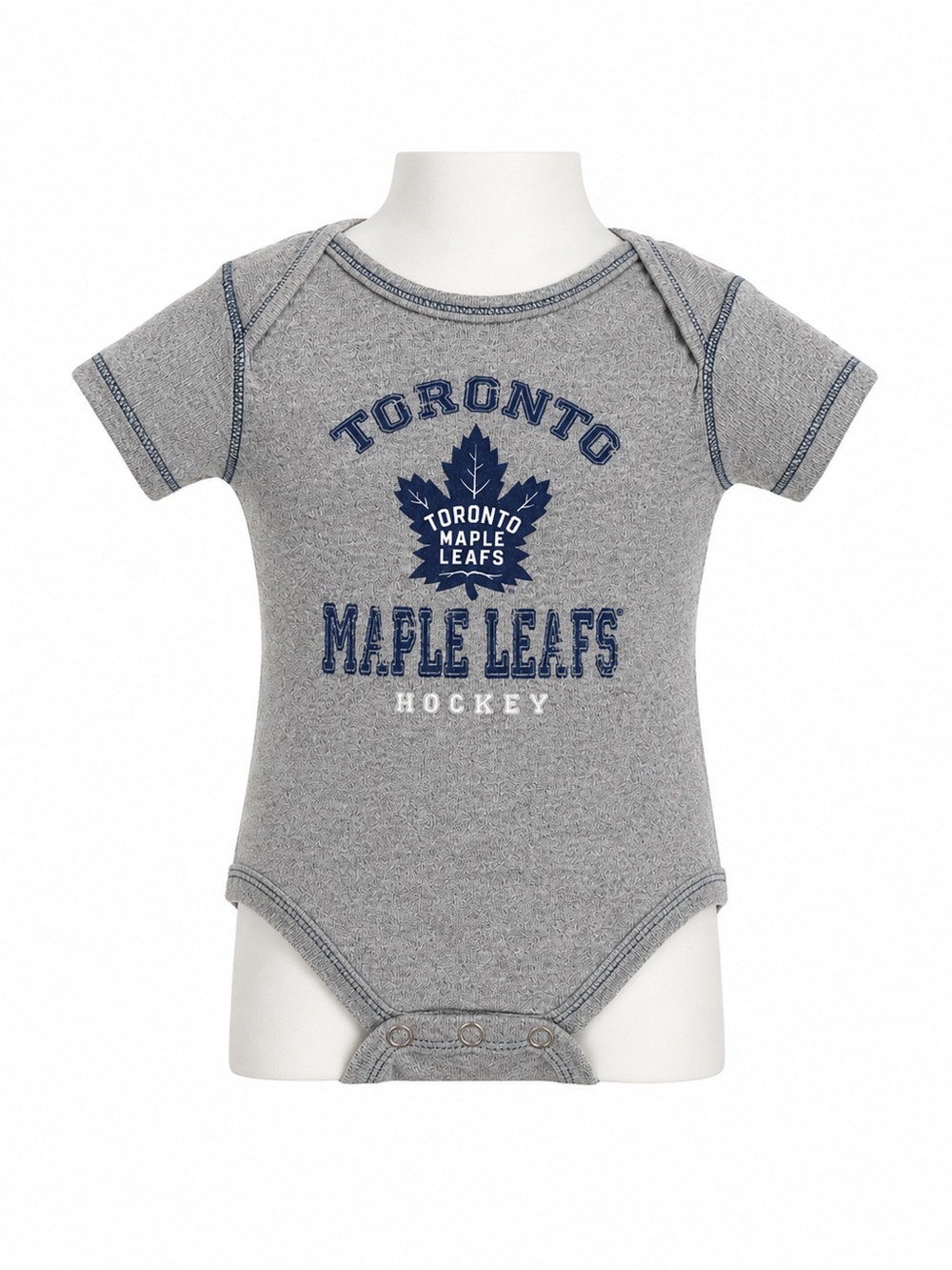 Size 6–9 Months NHL Toronto Maple Leafs‎ Hockey Baby Bodysuit Gray Onesie